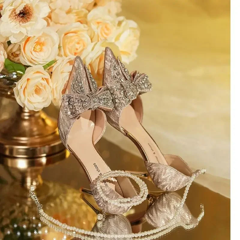 Luxury Pearl Butterfly Heels