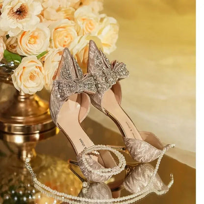 Luxury Pearl Butterfly Heels