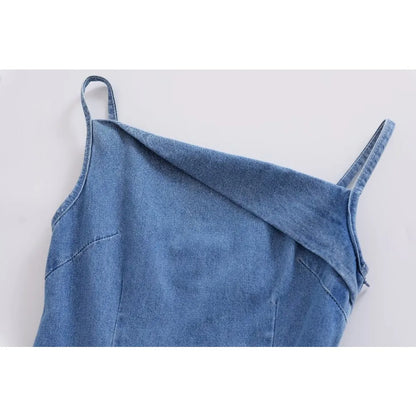 Asymmetric Denim Dress