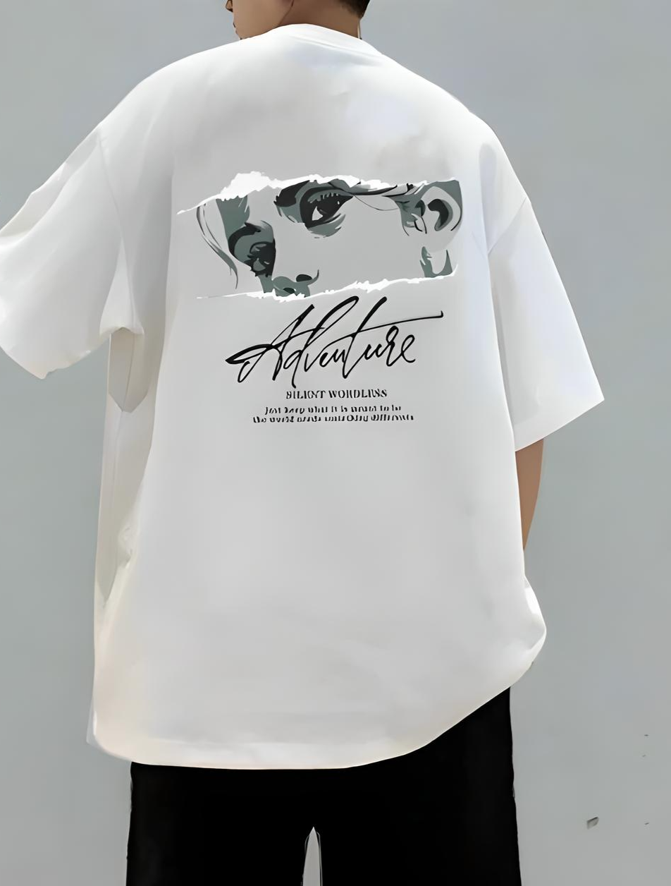 Oversized Men's Comic Print T-Shirt: Casual Street Style