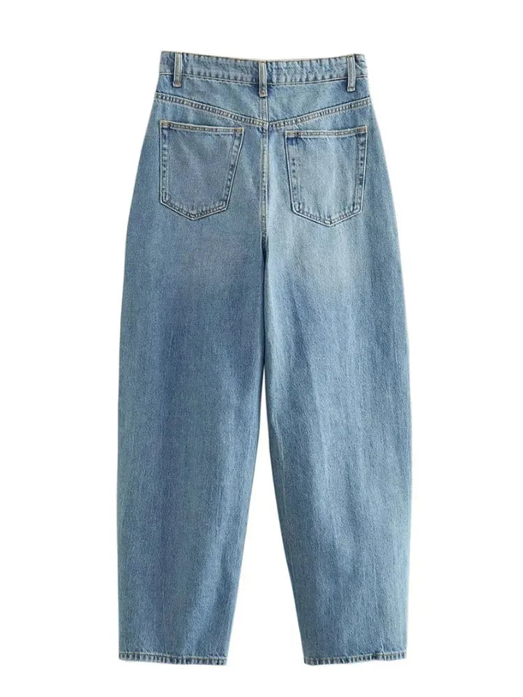 Denim wide leg high street