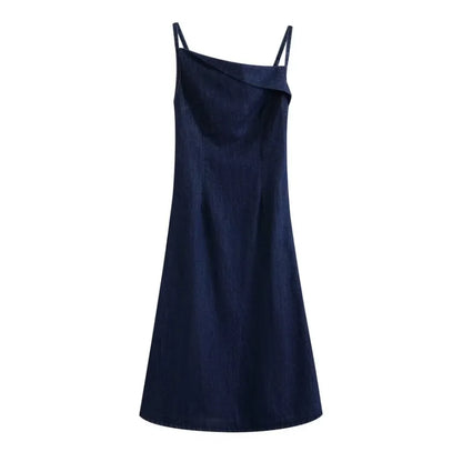 Asymmetric Denim Dress