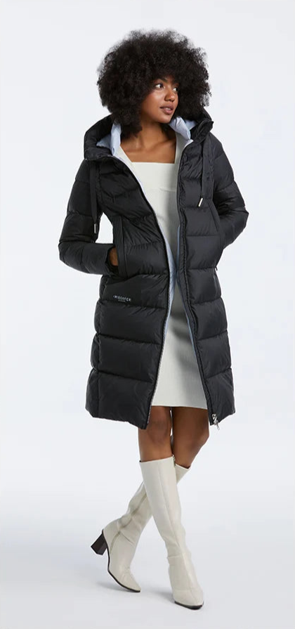 Elegant Hooded Winter Long Jacket for Women