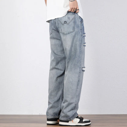 Baggy Jeans Men Light Blue Vintage