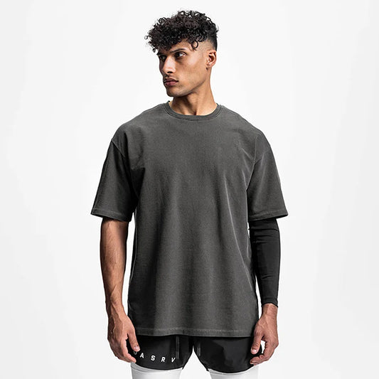 Summer Men's Fitness Cotton T-shirt: Comfort & Style