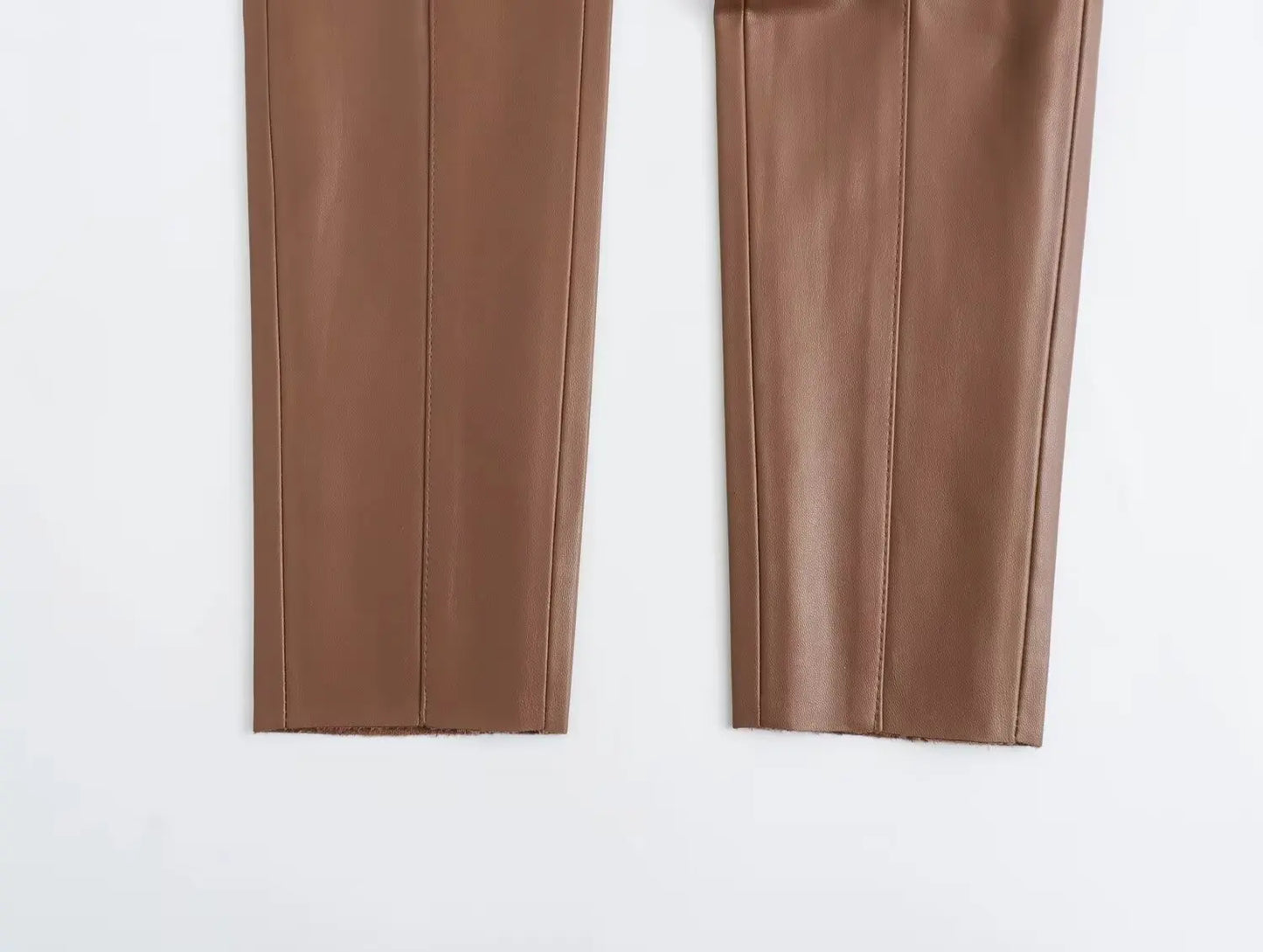 High Waist Faux Leather Pants – Stylish Slim Fit for Women