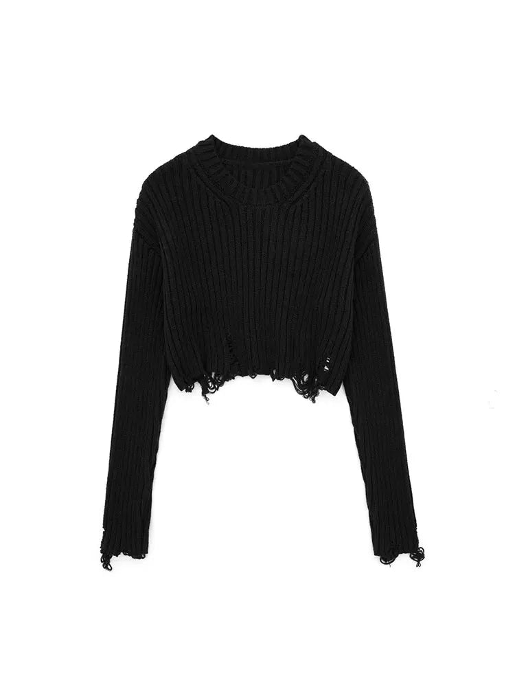 Frayed Knit Pullover