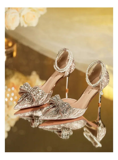 Luxury Pearl Butterfly Heels