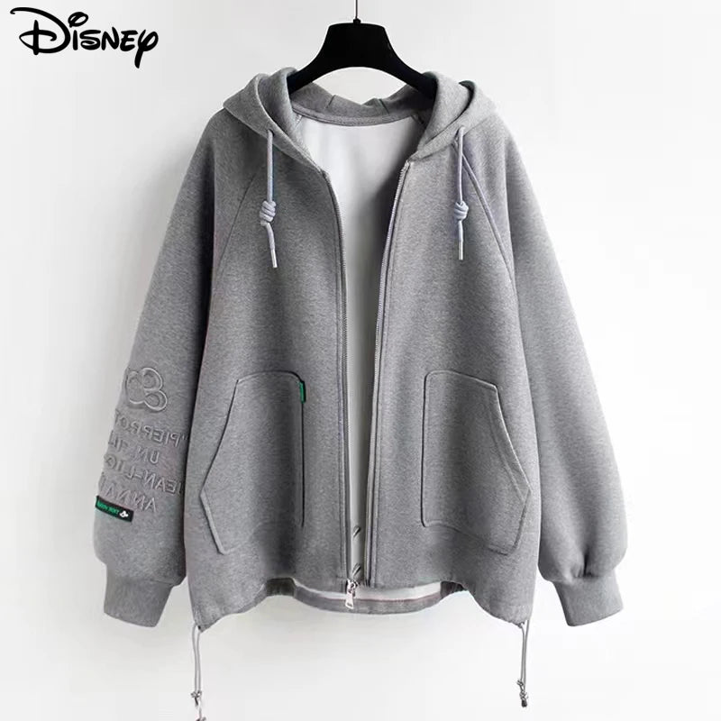 Casual Disney Hoodie with Mickey Mouse Embroidery