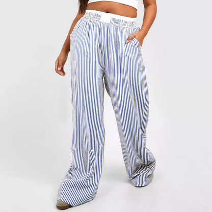 Striped Wide Leg Lounge Pants