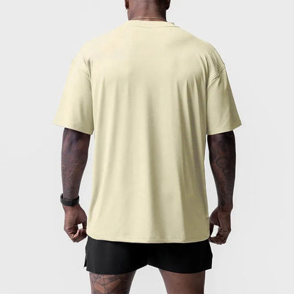 Men Loose Cotton Tees Tops Fashion Short