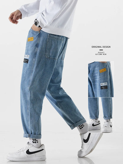 Classic Men's Wide-Leg Denim Jeans