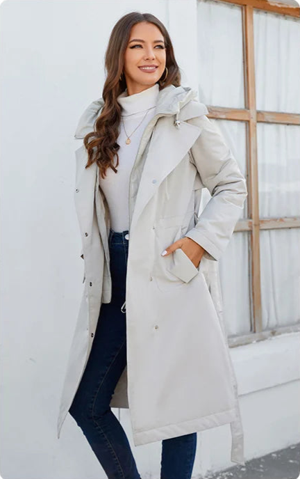 Elegant Long Women's Down Parka