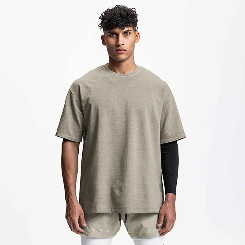 Summer Men's Fitness Cotton T-shirt: Comfort & Style