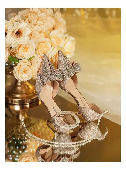 Luxury Pearl Butterfly Heels