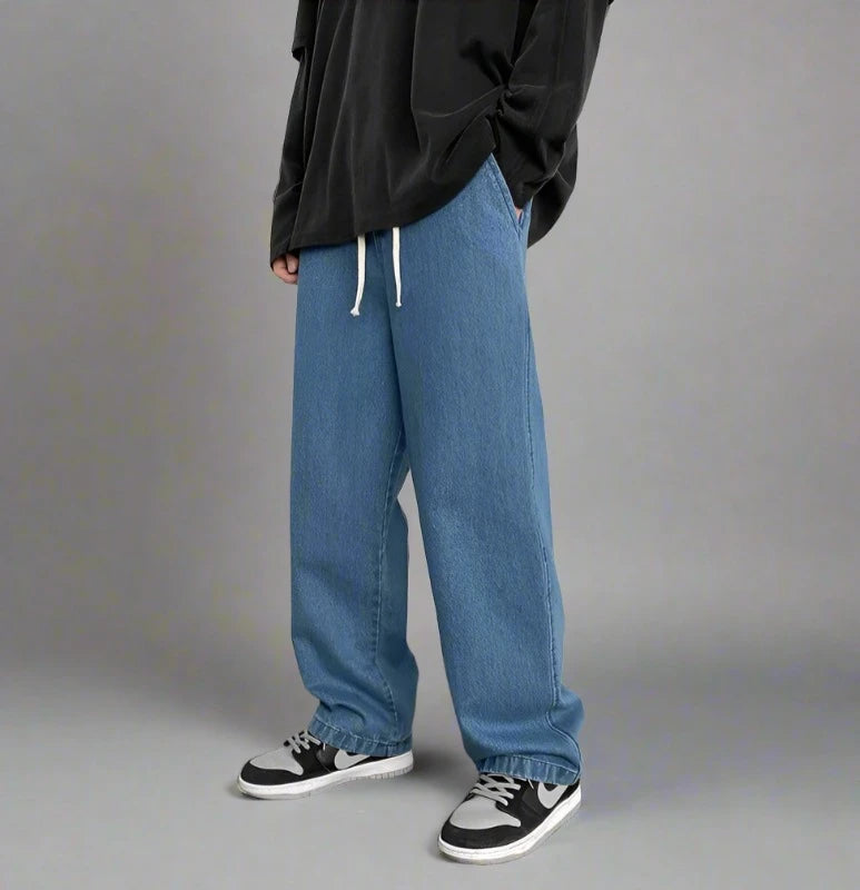 Oversized Men's Wide-leg Jeans - Casual Streetwear Fashion