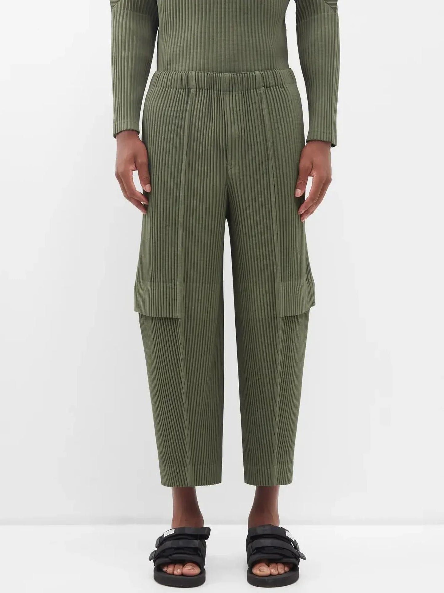 Miyake Pleated Men Cargo Pants