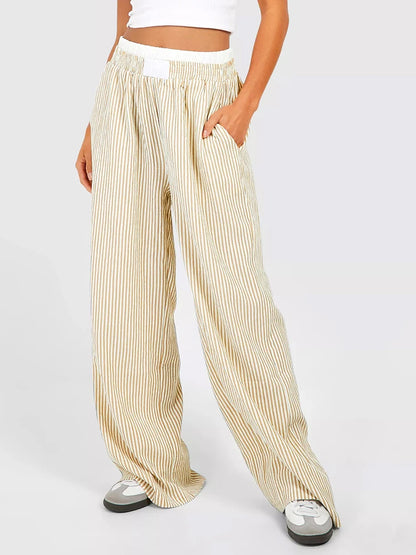 Striped Wide Leg Lounge Pants