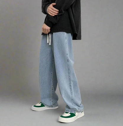 Oversized Men's Wide-leg Jeans - Casual Streetwear Fashion