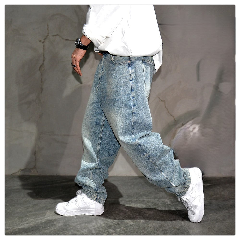 Vintage Light Blue Baggy Jeans - Streetwear Skateboard