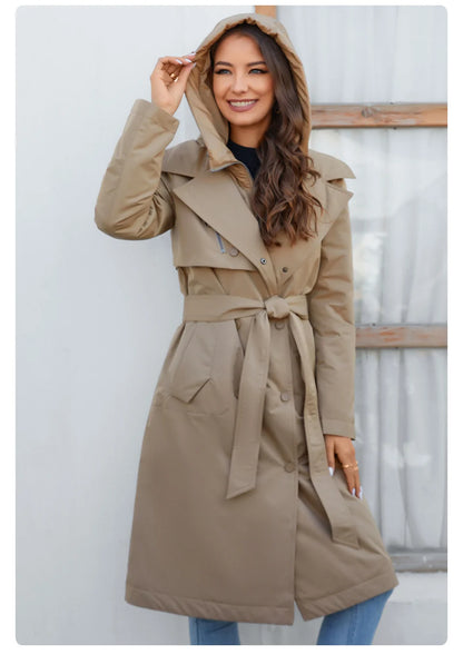 Elegant Long Women's Down Parka