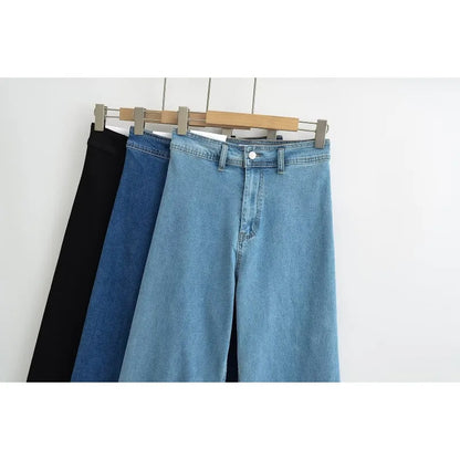 High-Waist Baggy  Wide-Leg Jeans