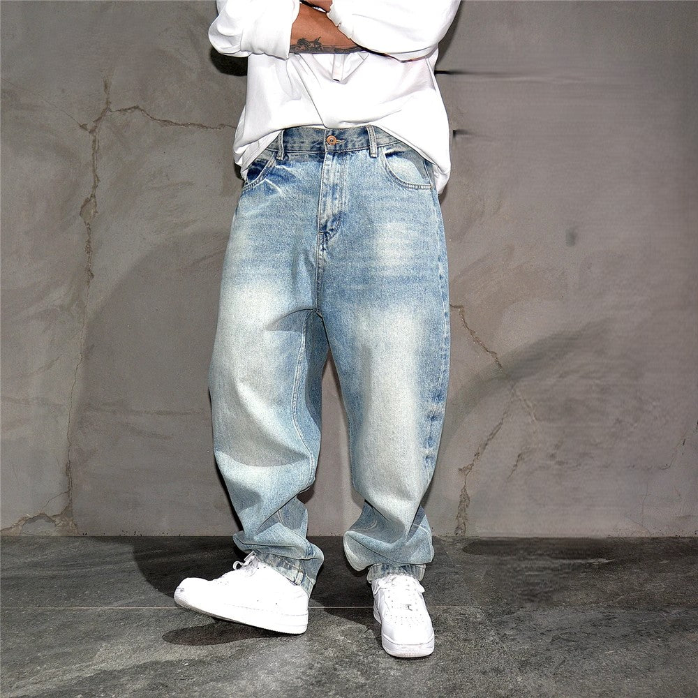 Vintage Light Blue Baggy Jeans - Streetwear Skateboard