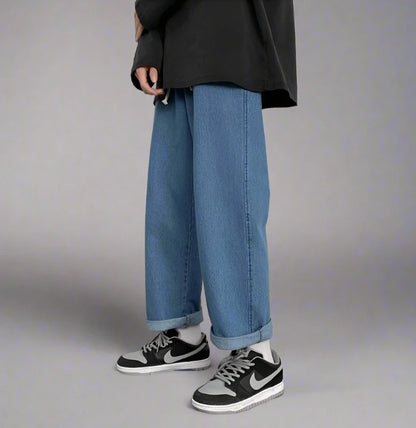 Oversized Men's Wide-leg Jeans - Casual Streetwear Fashion