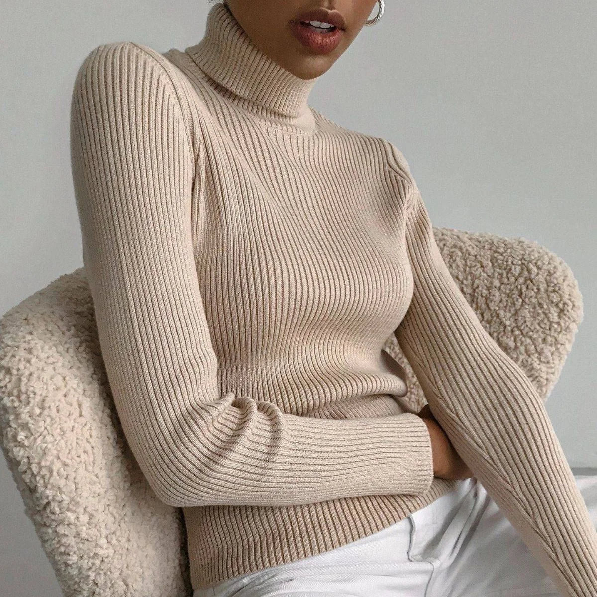 Essential Turtleneck Knit Sweater