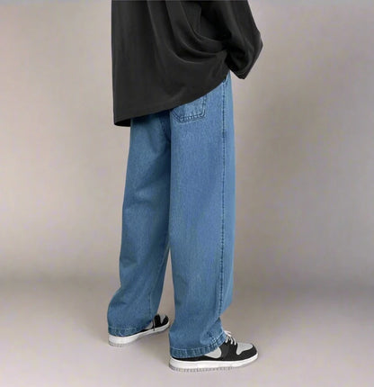 Oversized Men's Wide-leg Jeans - Casual Streetwear Fashion