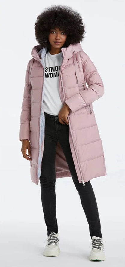 Elegant Hooded Winter Long Jacket for Women