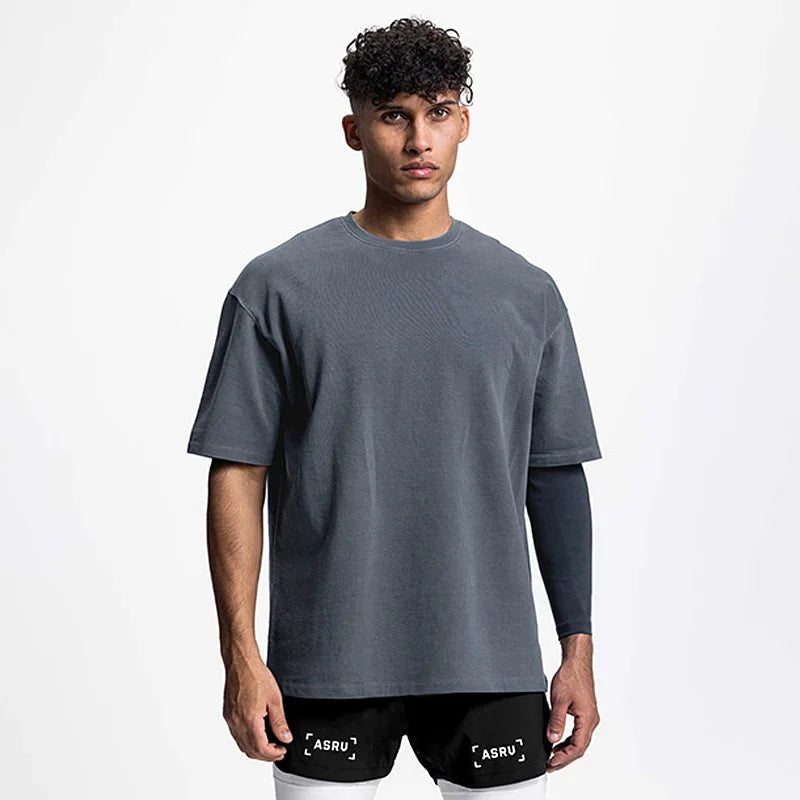 Summer Men's Fitness Cotton T-shirt: Comfort & Style