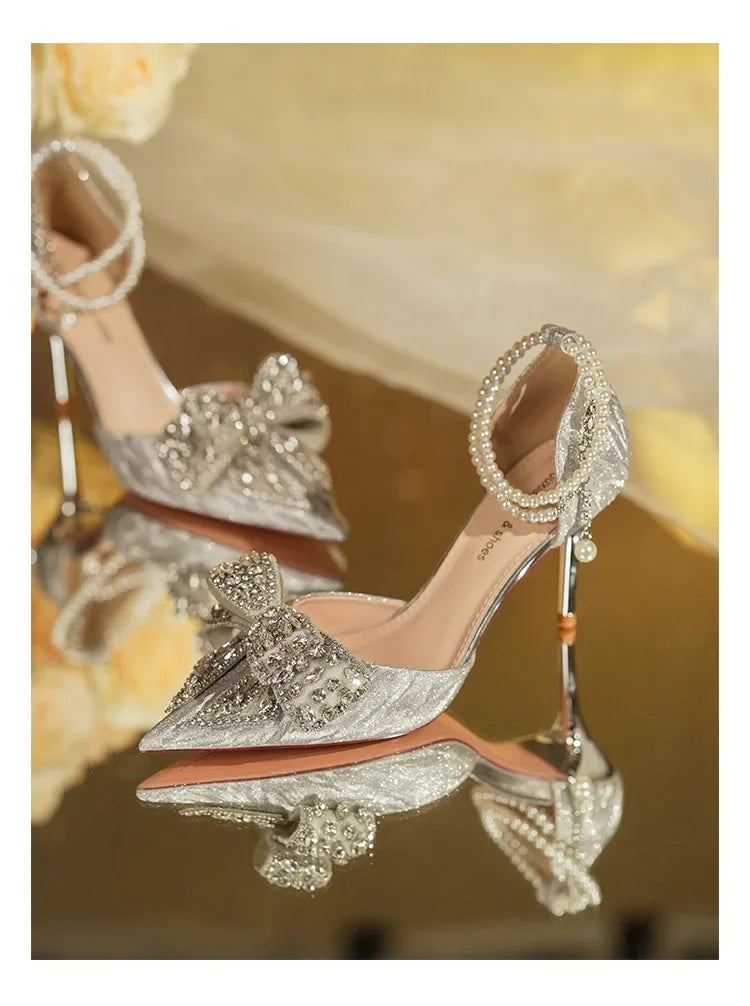 Luxury Pearl Butterfly Heels