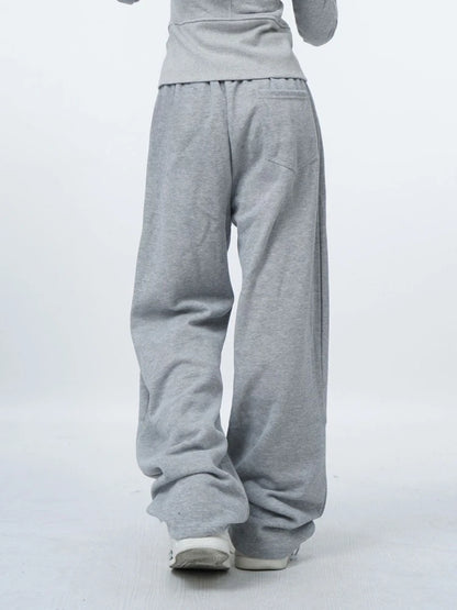 Gray Oversized High Waist Joggers for Women