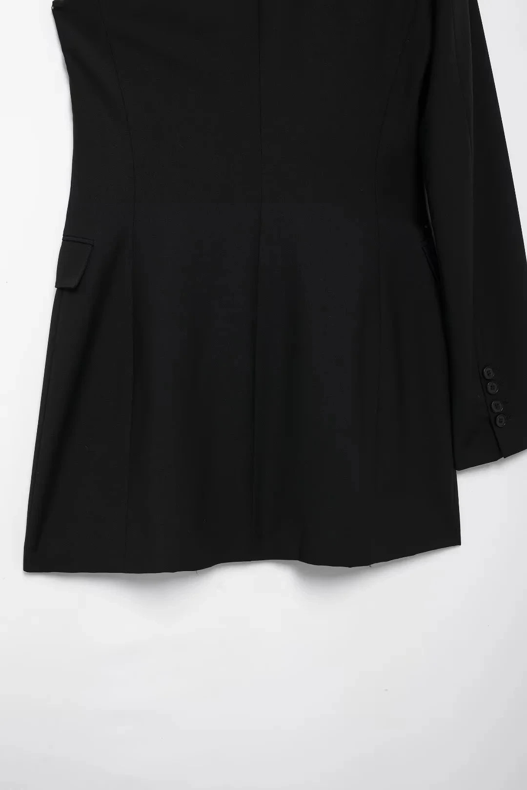 Asymmetrical Suit Top - Elegant Solid Color Office Wear