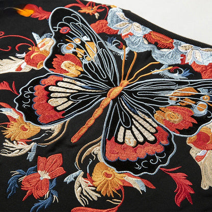 Butterfly Embroidery pullover