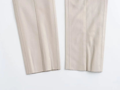 High Waist Faux Leather Pants – Stylish Slim Fit for Women