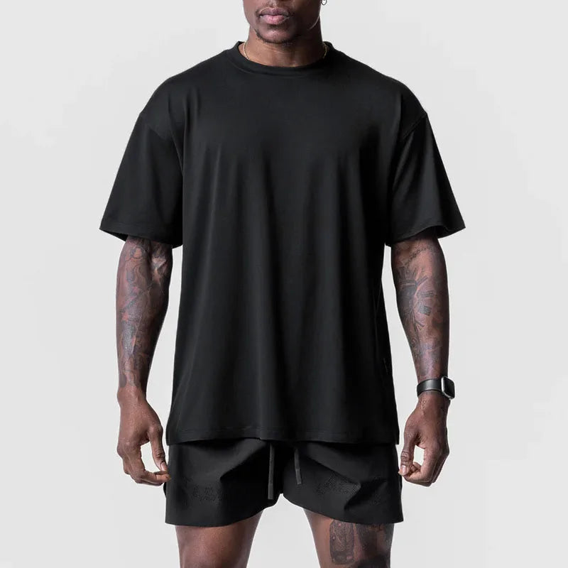 Men Loose Cotton Tees Tops Fashion Short