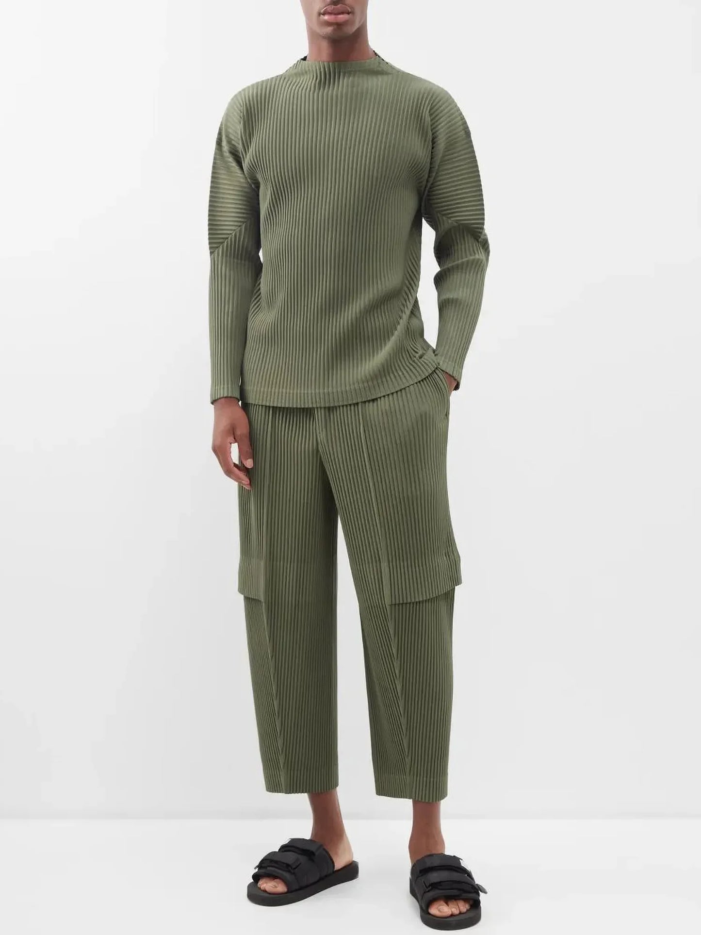 Miyake Pleated Men Cargo Pants