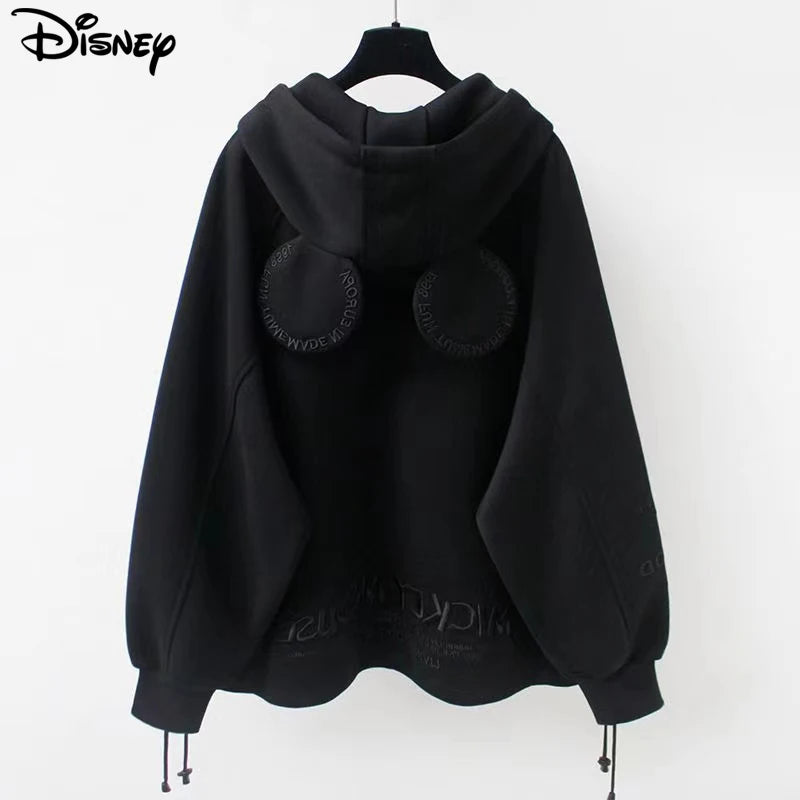 Casual Disney Hoodie with Mickey Mouse Embroidery