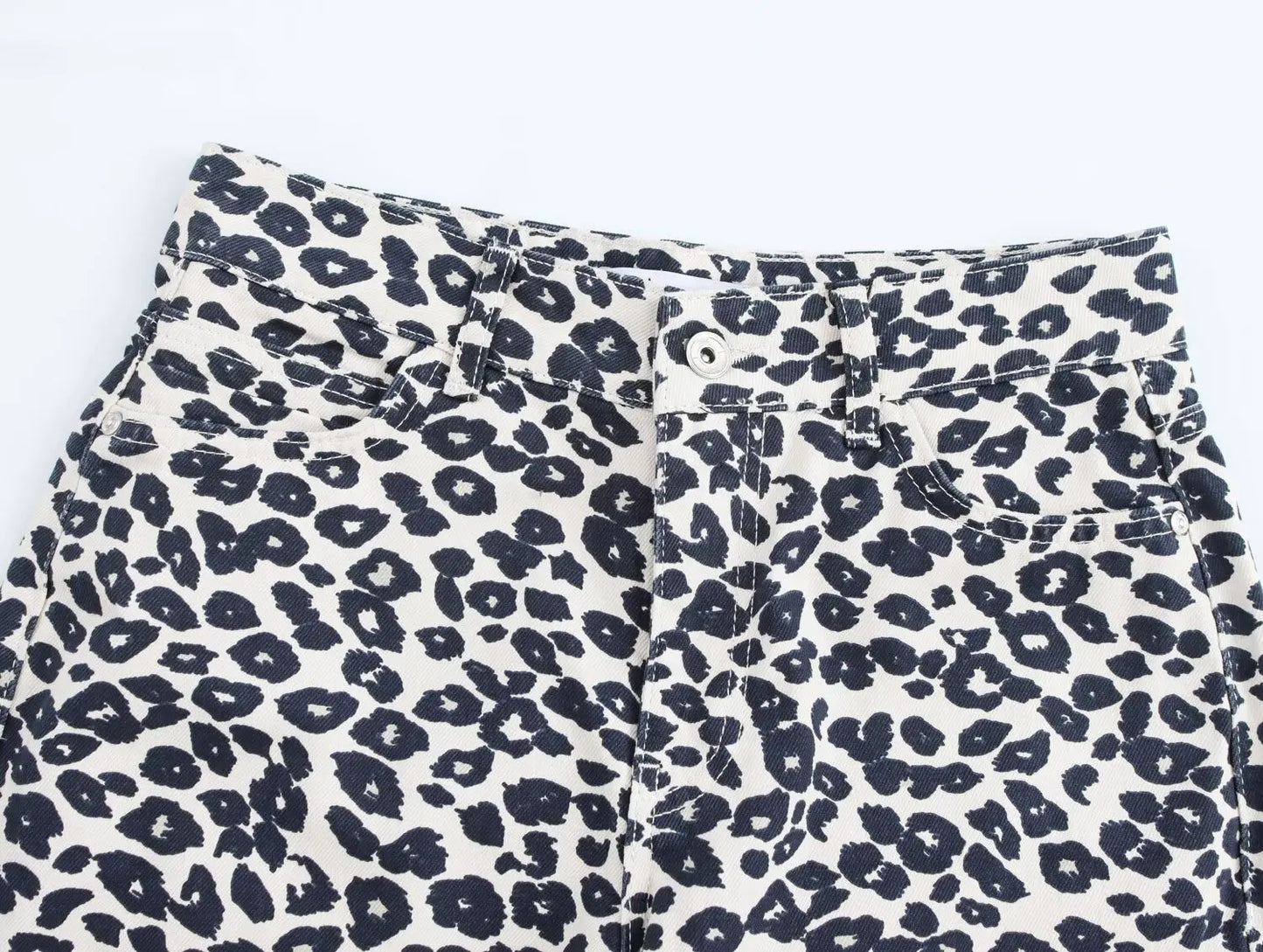 Animal Print Wide Leg Jeans- set