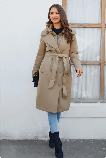 Elegant Long Women's Down Parka