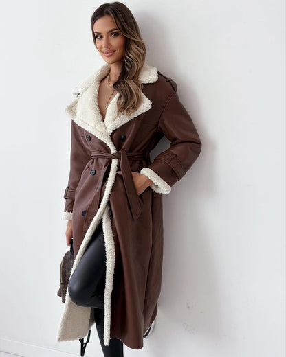 Plush Leather Double Wear Coat