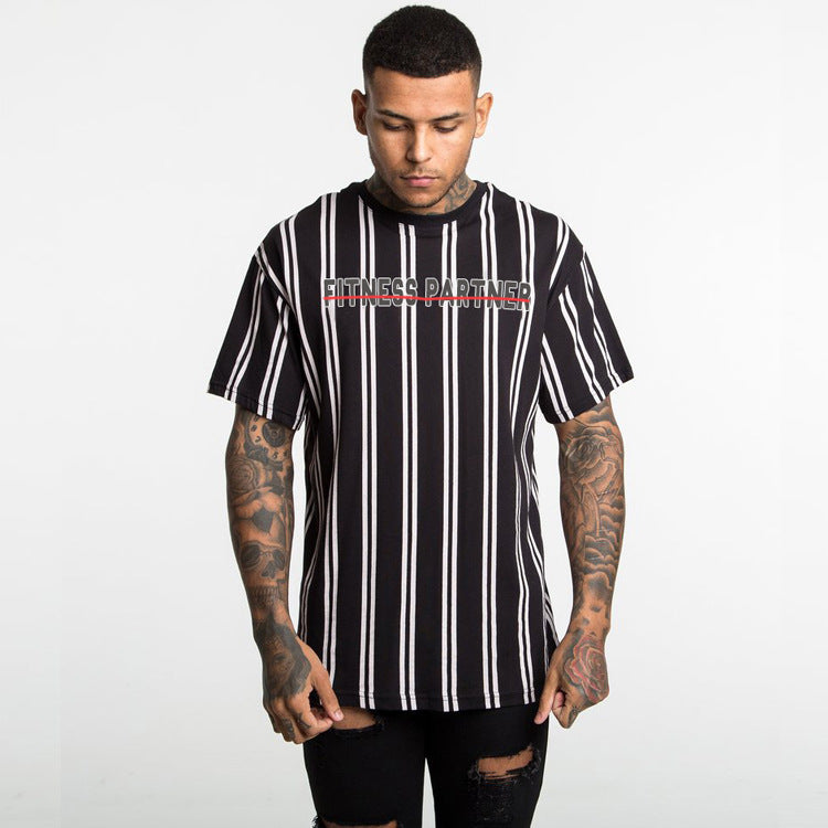 Striped sports t-shirt