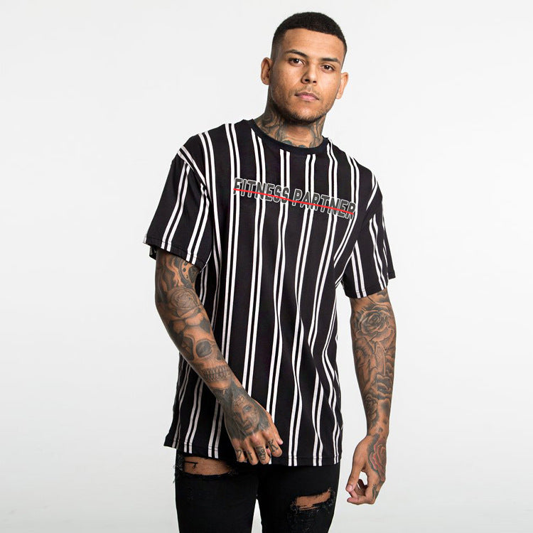 Striped sports t-shirt