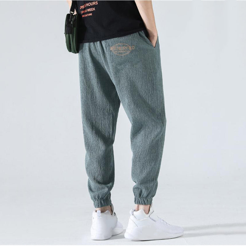 Stretch fashion comfortable ice silk breathable running men's casual pants