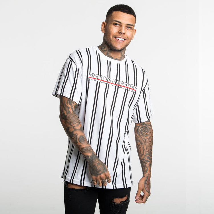 Striped sports t-shirt