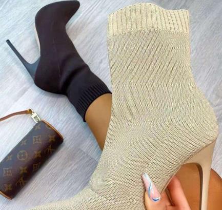 Suede Boots with Slim Heel