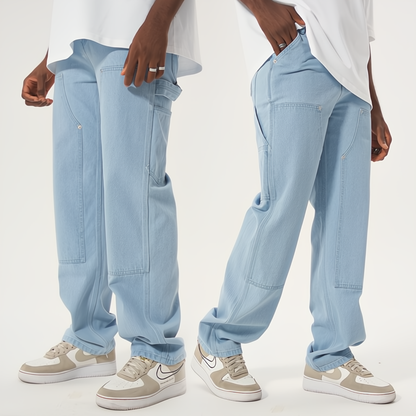 Jeans da uomo casual versatili dritti comodi pantaloni di tendenza temperamento possono essere utilizzati per attività all'aperto durante la stagione scolastica