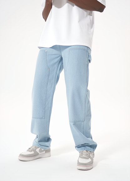 Jeans da uomo casual versatili dritti comodi pantaloni di tendenza temperamento possono essere utilizzati per attività all'aperto durante la stagione scolastica